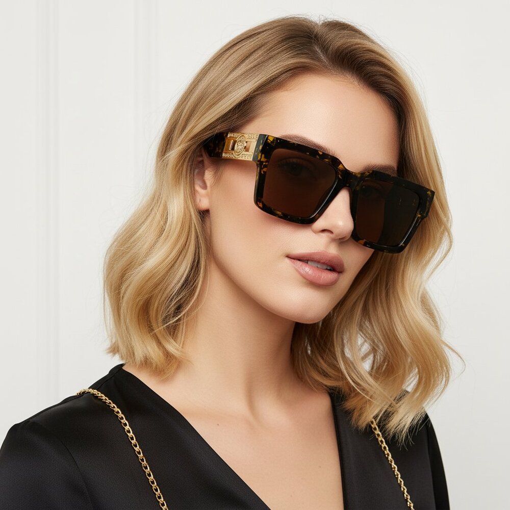 NEW MATRIX MONARCH Luxe Iconic Glam Trendy Designer Style Sunglasses Tortoise